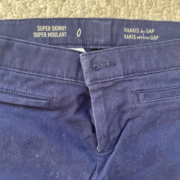 GAP navy khakis with side stripes - Picture 3 of 3